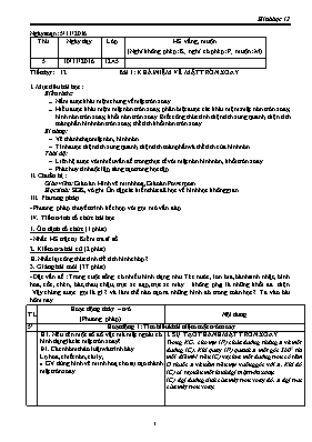 Hình học 12 - Bài 1 Khái niệm về mặt tròn xoay
